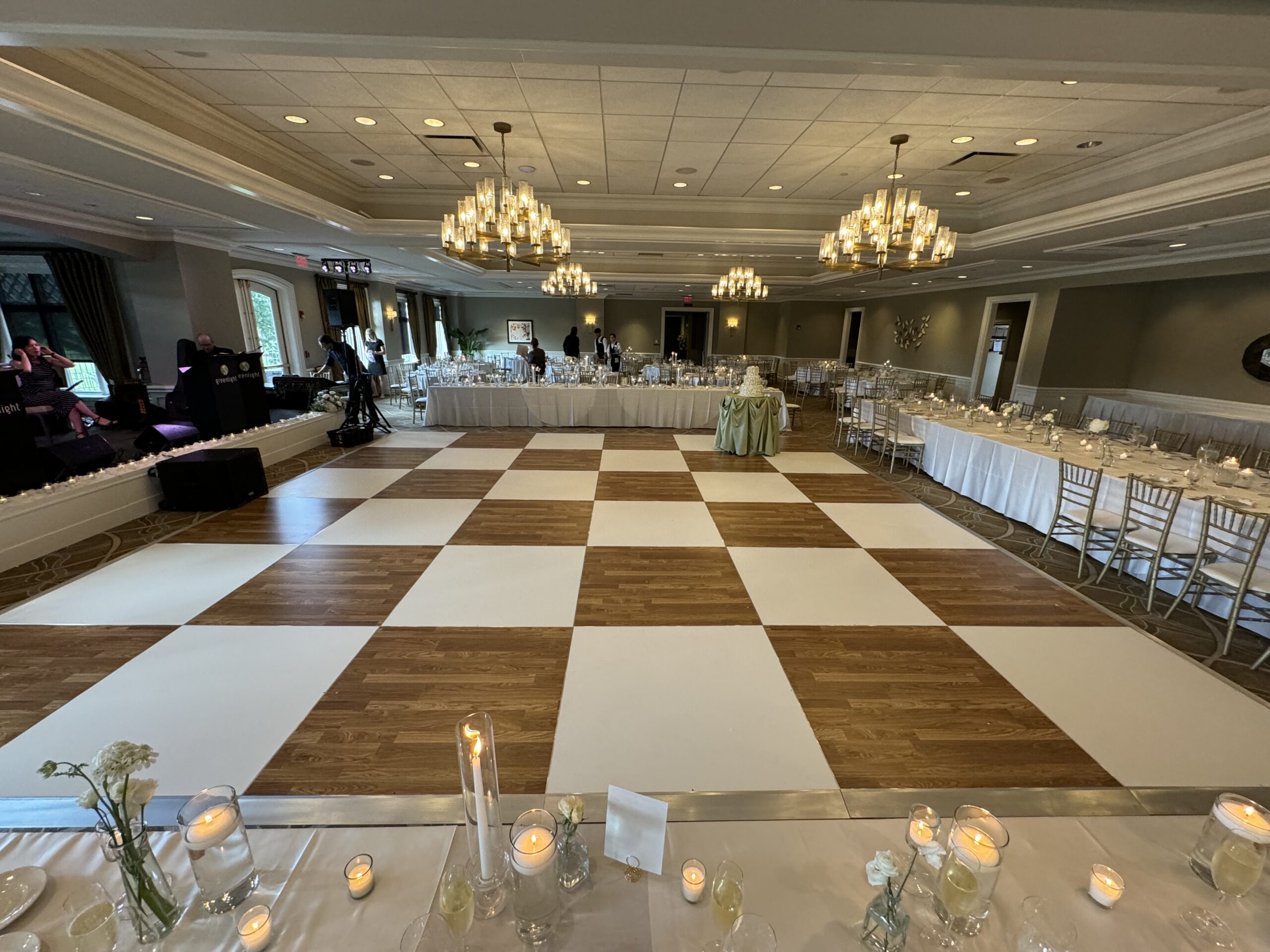 checkerboard dance floor Butterfield Country Club